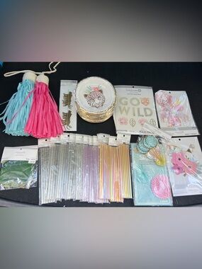 Summer Leopard Party Mega Bundle | Plates, Decor, Napkins, Straws + More | New